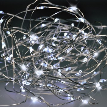 Brilagi - LED-Lichterkette 100×LED/3×AA 10 m Kaltweiß