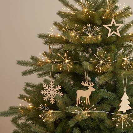 Brilagi - LED-Lichterkette für den Außenbereich, 150 LEDs, 5 m, IP44, warmweiß, Feuerwerk-Effekt