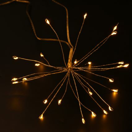 Brilagi - LED-Lichterkette für den Außenbereich, 150 LEDs, 5 m, IP44, warmweiß, Feuerwerk-Effekt