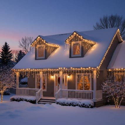 Brilagi - LED-Lichterkette für den Außenbereich, 400 LEDs, 8 Funktionen, 23 m, IP44, warmweiß