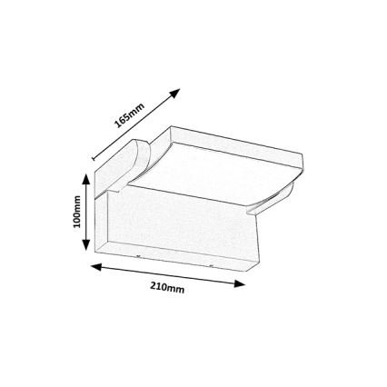 Brilagi - LED-Wandleuchte für den Außenbereich ANKLE LED/18W/230V 3000K IP65 anthrazit