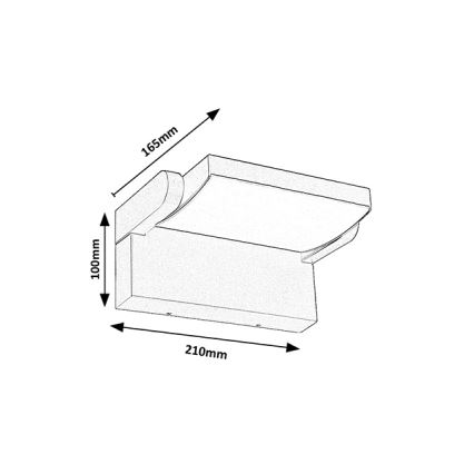 Brilagi - LED-Wandleuchte für den Außenbereich ANKLE LED/18W/230V 4000K IP65 anthrazit