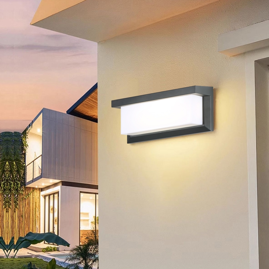 Brilagi - LED-Outdoor-Wandleuchte mit Sensor BRICKY LED/12W/230V anthrazit IP54