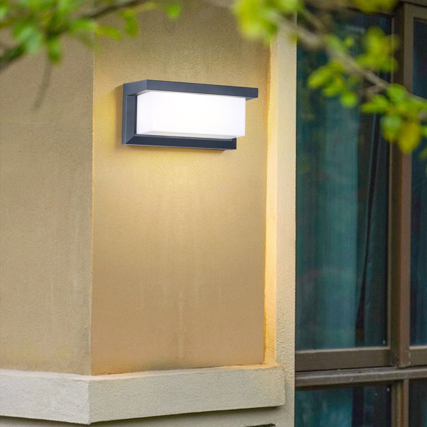 Brilagi - LED-Outdoor-Wandleuchte mit Sensor BRICKY LED/12W/230V anthrazit IP54