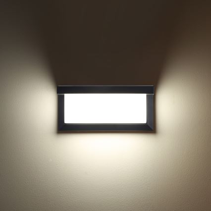 Brilagi - LED-Outdoor-Wandleuchte mit Sensor BRICKY LED/12W/230V anthrazit IP54