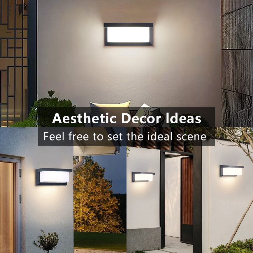 Brilagi - LED-Outdoor-Wandleuchte mit Sensor BRICKY LED/12W/230V anthrazit IP54
