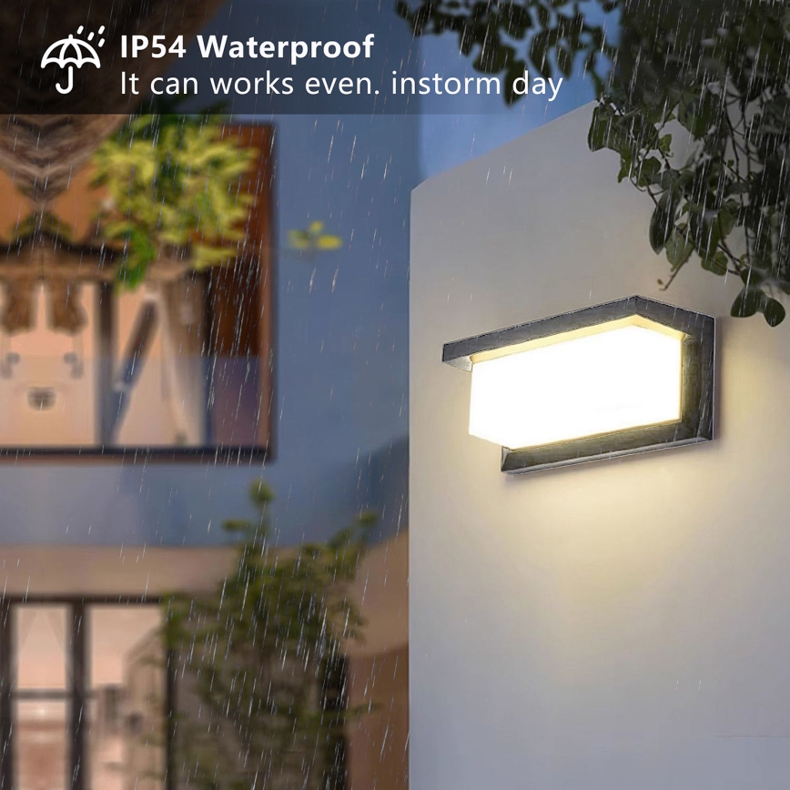 Brilagi - LED-Outdoor-Wandleuchte mit Sensor BRICKY LED/12W/230V anthrazit IP54