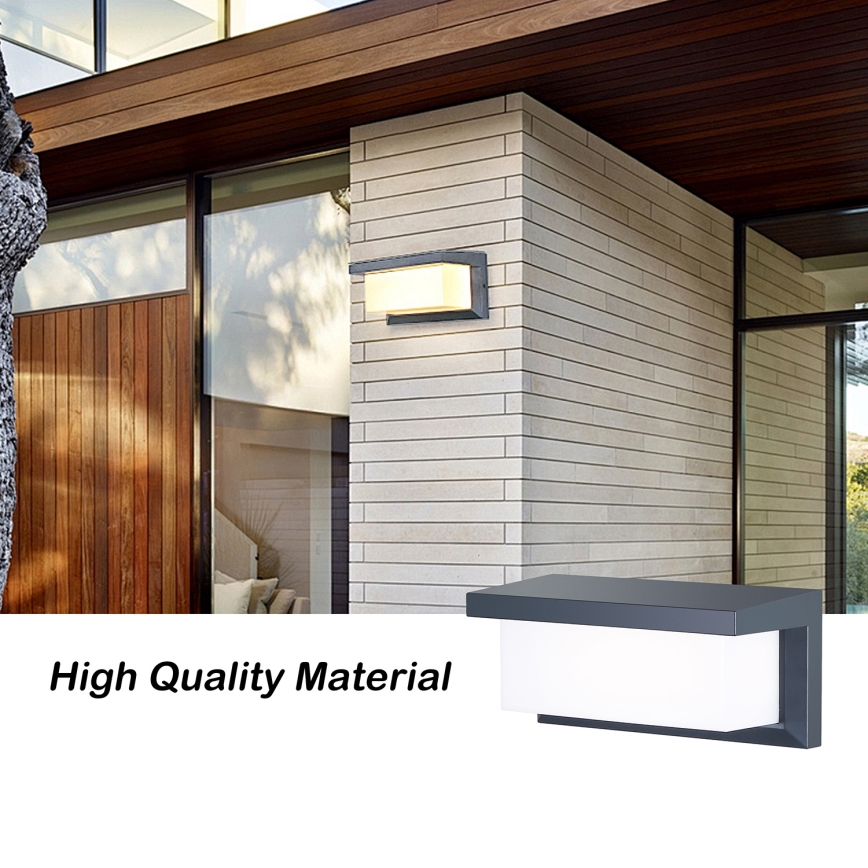 Brilagi - LED-Outdoor-Wandleuchte mit Sensor BRICKY LED/12W/230V anthrazit IP54
