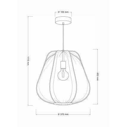 Brilagi - LED-Pendelleuchte am Kabel ARVEN 1xE27/8W/230V Ø 37 cm, grau