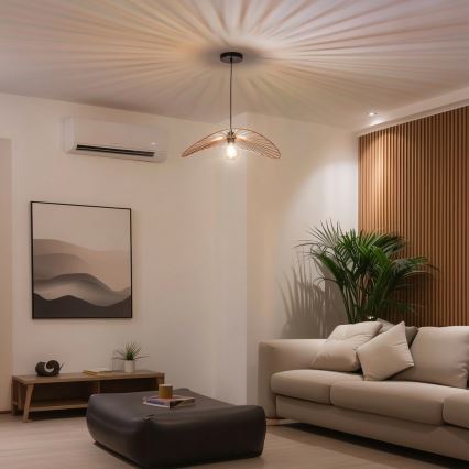 Brilagi - LED-Pendelleuchte an Drahtseil CERIA WIRE 1xE27/40W/230V 40x56 cm Bronze