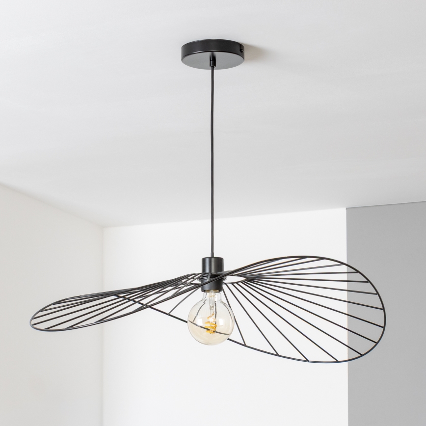 Brilagi - LED-Pendelleuchte an Drahtseil CERIA WIRE 1xE27/40W/230V 60x80 cm schwarz