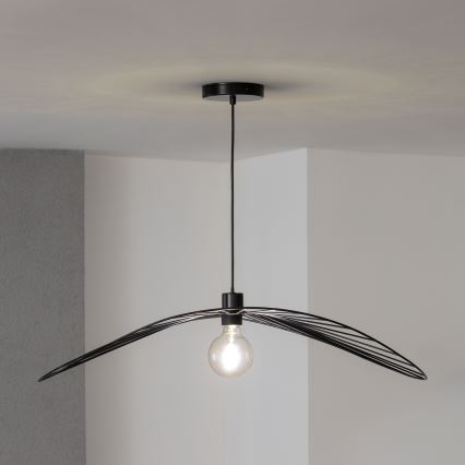 Brilagi - LED-Pendelleuchte an Drahtseil CERIA WIRE 1xE27/40W/230V 60x80 cm schwarz