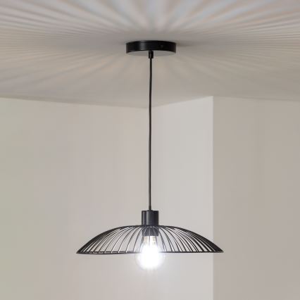 Brilagi - LED-Pendelleuchte an Drahtseil CERIA WIRE 1xE27/40W/230V Ø 26 cm schwarz