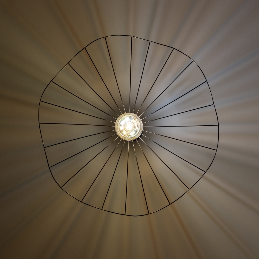 Brilagi - LED-Pendelleuchte an Drahtseil CERIA WIRE 1xE27/40W/230V Ø 80 cm schwarz