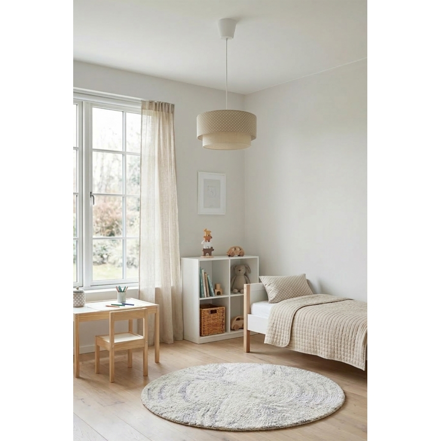 Brilagi - LED-Pendelleuchte an Kabel BOHO BOBO 1xE27/60W/230V Ø 40 cm, gepunktet, beige/creme