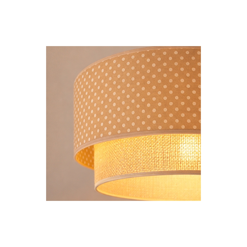 Brilagi - LED-Pendelleuchte an Kabel BOHO BOBO 1xE27/60W/230V Ø 40 cm, gepunktet, beige/creme