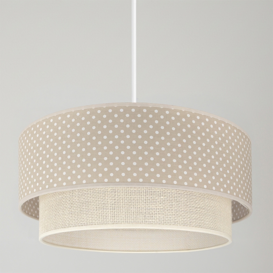 Brilagi - LED-Pendelleuchte an Kabel BOHO BOBO 1xE27/60W/230V Ø 40 cm, gepunktet, beige/creme