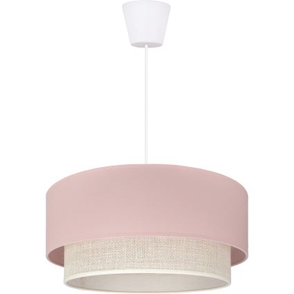 Brilagi - LED-Pendelleuchte an Kabel BOHO BOBO 1xE27/60W/230V Ø 40 cm rosa/creme