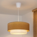 Brilagi - LED-Pendelleuchte an Kabel BOHO ECO 1xE27/10W/230V Ø 40 cm beige/creme