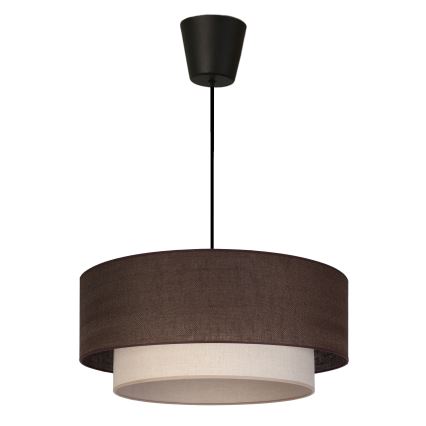Brilagi - LED-Pendelleuchte an Kabel BOHO ECO 1xE27/10W/230V Ø 40 cm braun/cremefarben