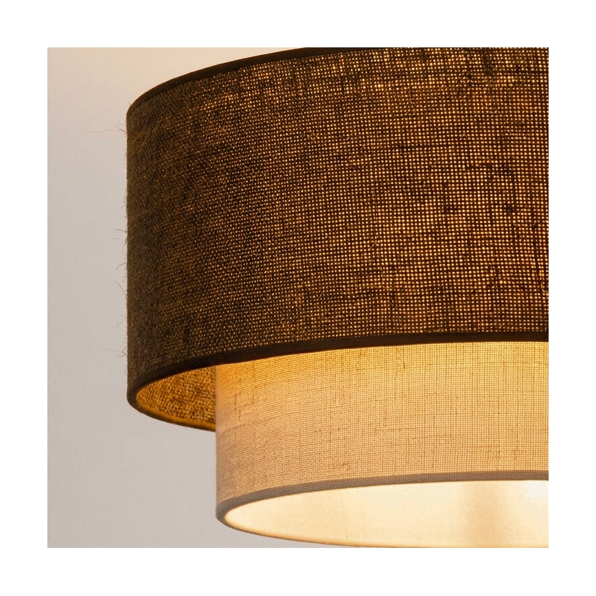 Brilagi - LED-Pendelleuchte an Kabel BOHO ECO 1xE27/10W/230V Ø 40 cm braun/cremefarben