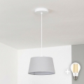 Brilagi - LED-Pendelleuchte an Kabel CERIA 1xE27/40W/230V Ø 25 cm grau