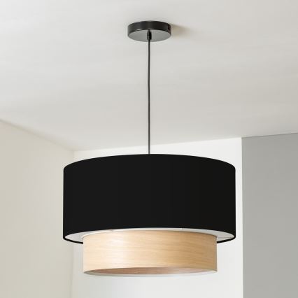 Brilagi - LED-Pendelleuchte an Kabel CERIA 1xE27/40W/230V Ø 50 cm schwarz/beige
