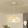 Brilagi - LED-Pendelleuchte an Kabel CERIA BOHO 1xE27/40W/230V Ø 40 cm Rattan