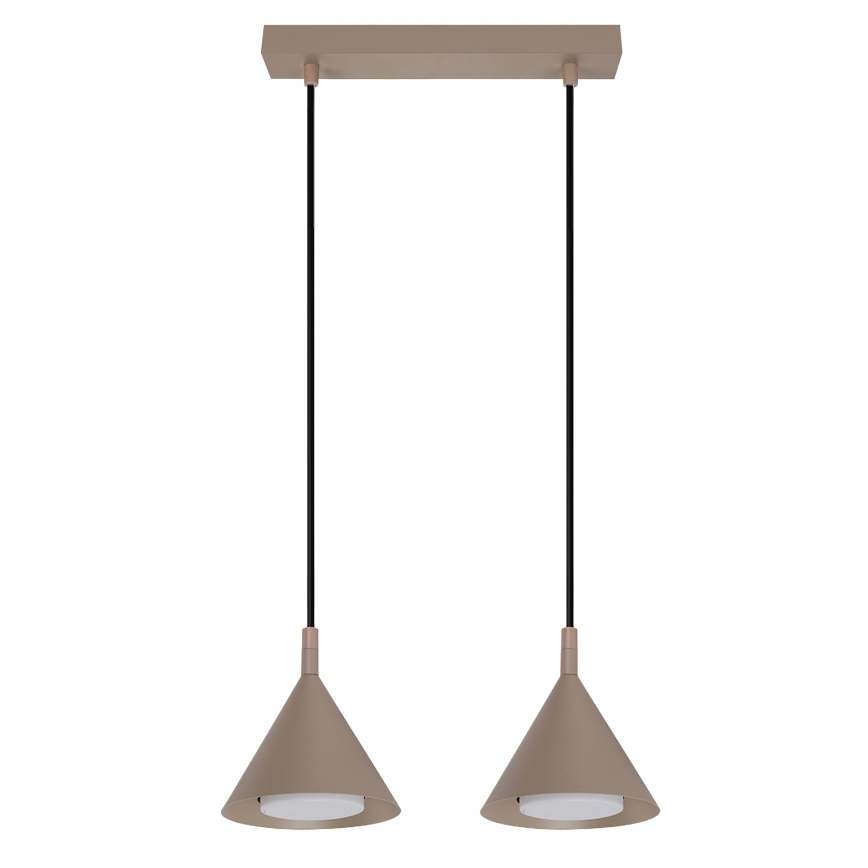 BRILAGI - LED Pendelleuchte an Kabel CONE DOUBLE 2xGX53/15W/230V beige