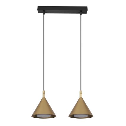 BRILAGI - LED Pendelleuchte an Kabel CONE DOUBLE 2xGX53/15W/230V goldfarben