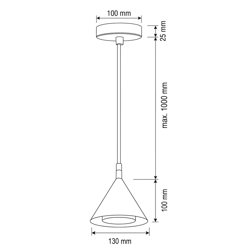 BRILAGI - LED Pendelleuchte an Kabel CONE SINGLE 1xGX53/15W/230V beige