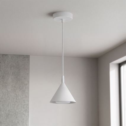 BRILAGI - LED Pendelleuchte an Kabel CONE SINGLE 1xGX53/15W/230V weiß