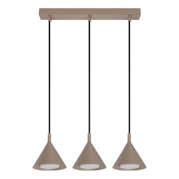 BRILAGI - LED Pendelleuchte an Kabel CONE TRIPLE 3xGX53/15W/230V beige