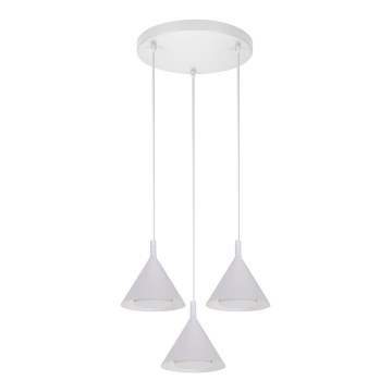 BRILAGI - LED Pendelleuchte an Kabel CONE TRIPLE ROUND 3xGX53/15W/230V weiß