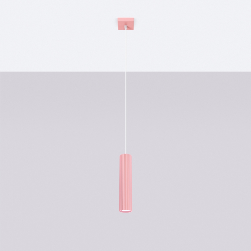 Brilagi - LED-Pendelleuchte an Kabel CRESTO 1xGU10/10W/230V rosa