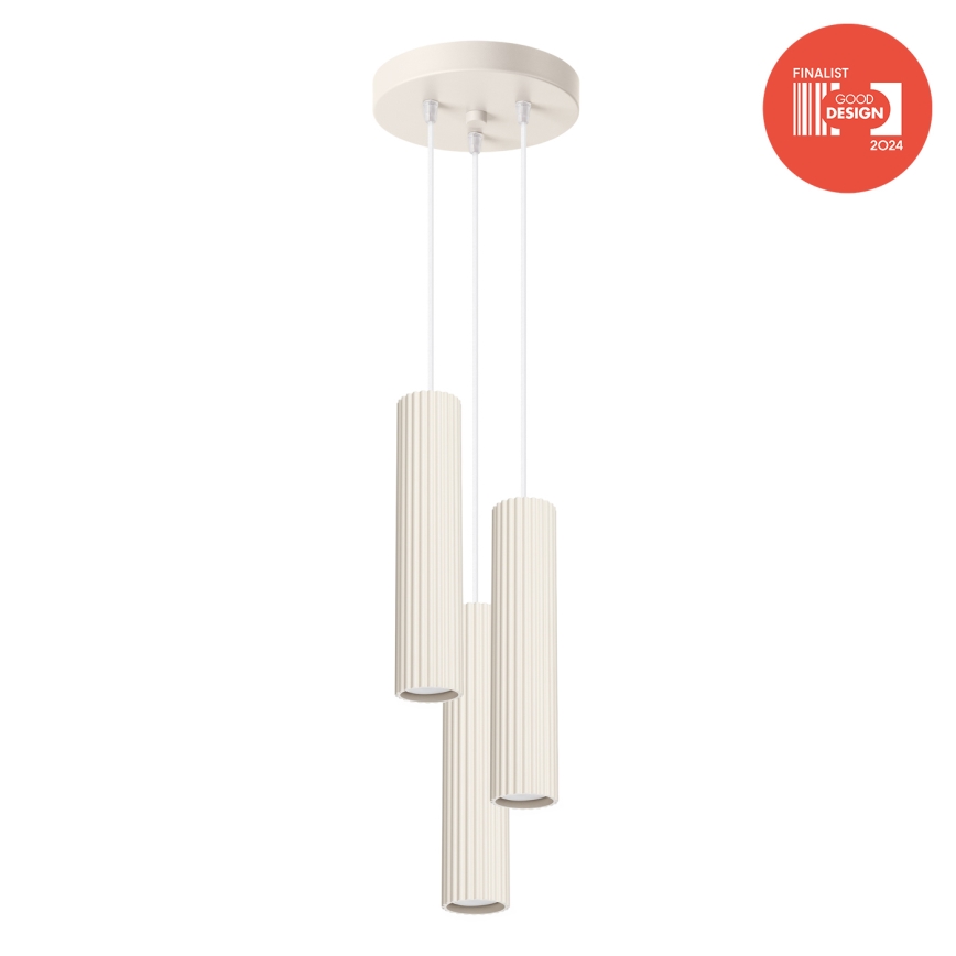 Brilagi - LED-Pendelleuchte an Kabel CRESTO 3xGU10/10W/230V cremefarben