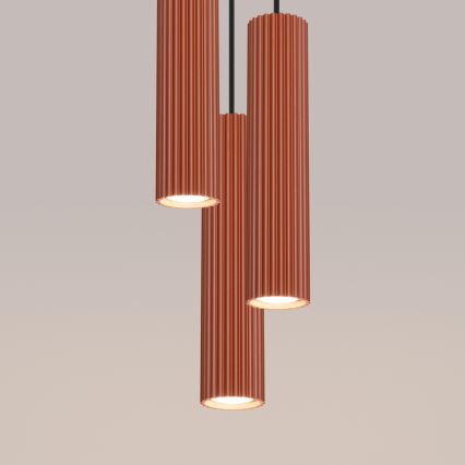 BRILAGI - LED-Pendelleuchte an Kabel CRESTO 3xGU10/10W/230V orange