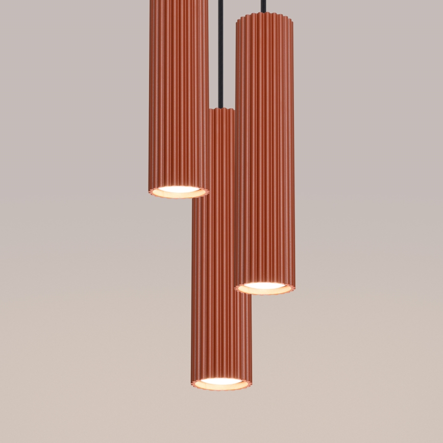 BRILAGI - LED-Pendelleuchte an Kabel CRESTO 3xGU10/10W/230V orange