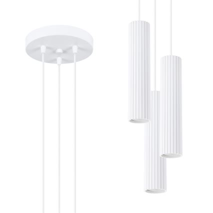 Brilagi - LED-Pendelleuchte an Kabel CRESTO 3xGU10/10W/230V weiß