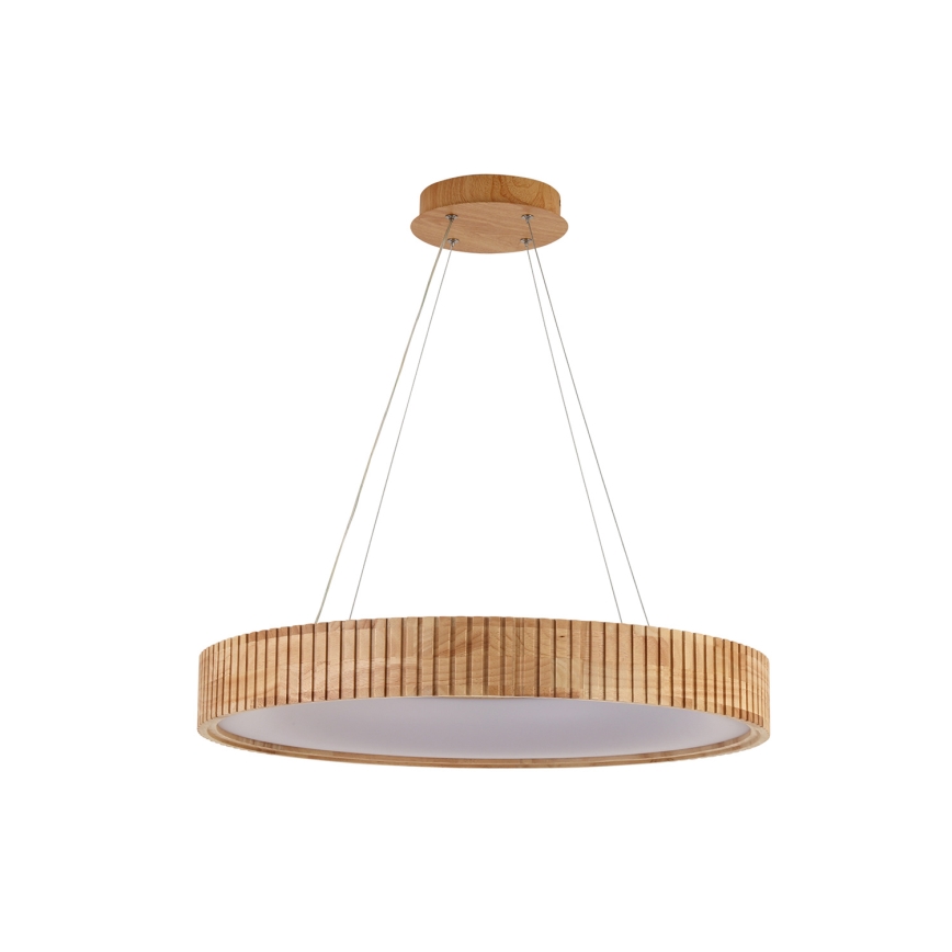 Brilagi - LED-Pendelleuchte mit Seilaufhängung FALCON WOOD MODERN LED/40W/230V 3000/4000/6000K Ø 60 cm Holz