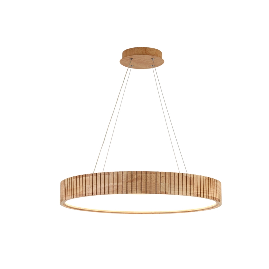 Brilagi - LED-Pendelleuchte mit Seilaufhängung FALCON WOOD MODERN LED/40W/230V 3000/4000/6000K Ø 60 cm Holz