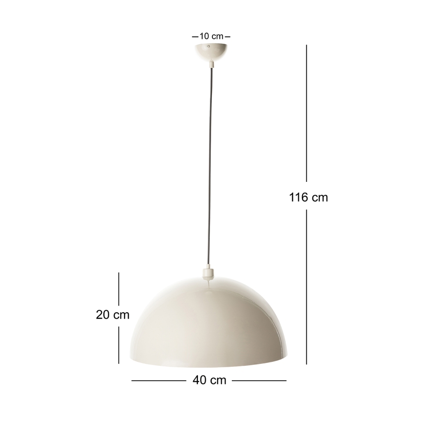 BRILAGI - LED-Pendelleuchte an Kabel METALO 1xE27/40W/230V Ø 40 cm beige/kupferfarben