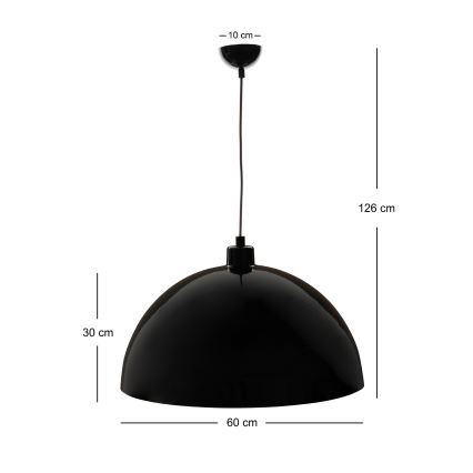 Brilagi - LED-Pendelleuchte an Kabel METALO 1xE27/40W/230V Ø 60 cm schwarz/kupfer