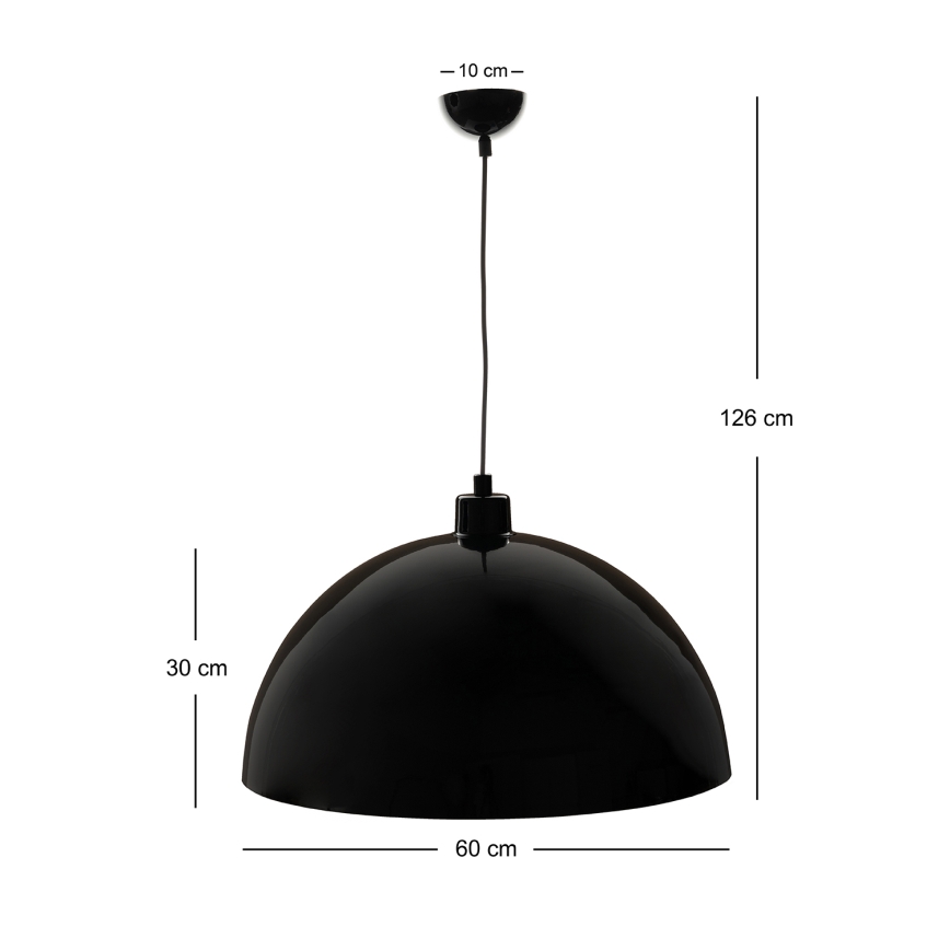 Brilagi - LED-Pendelleuchte an Kabel METALO 1xE27/40W/230V Ø 60 cm schwarz/kupfer