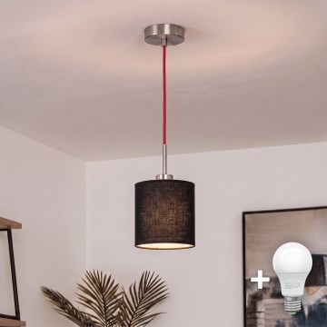 Brilagi - LED-Pendelleuchte an Kabel NUBILA 1xE27/60W/230V Ø 14 cm rot/schwarz