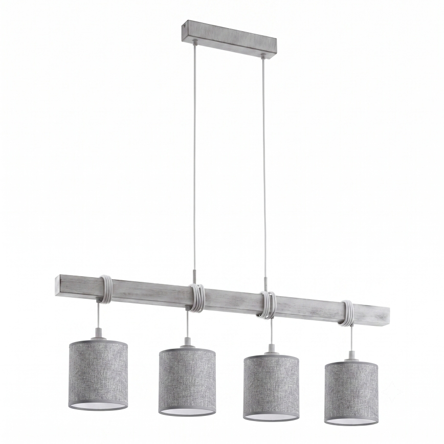 BRILAGI - LED-Pendelleuchte an Kabel NUBILA 4xE27/60W/230V grau