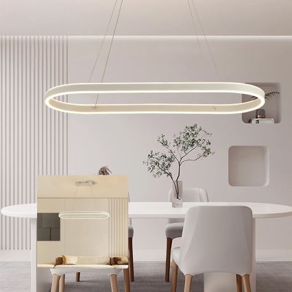 Brilagi - LED-Pendelleuchte an Kabel PONDIE LED/45W/230V 80x30 cm weiß