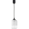 Brilagi - LED-Pendelleuchte an Kabel RETRO GLASS 1x E27/60W/230V Ø 14 cm schwarz/weiß