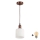 Brilagi - LED-Pendelleuchte an Kabel RETRO GLASS 1xE27/60W/230V Ø 13 cm Kupfer/Weiß