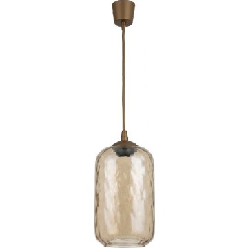 Brilagi - LED-Pendelleuchte an Kabel RETRO GLASS 1xE27/60W/230V Ø 14 cm braun/rauchbraun